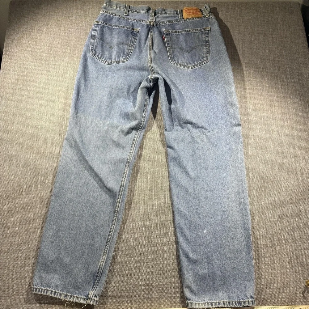 Levis 550 Jeans Mens 38x32 Blue Relaxed Tapered Denim Light Wash Classic